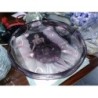 Plat art déco mauve verre