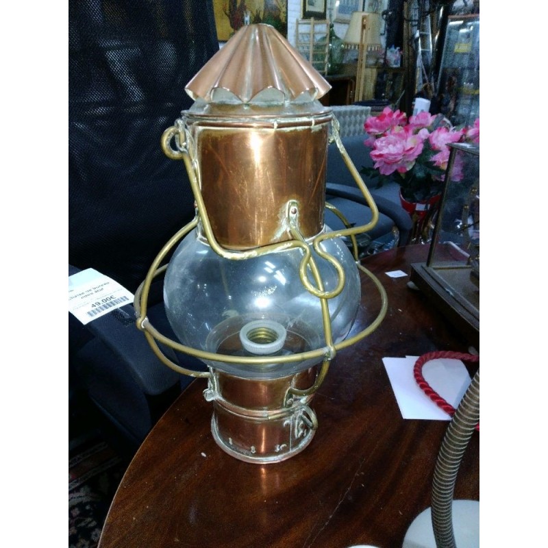 Lampe cuivre style marine