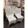 Chaise blanche lot de 6 moderne Pedralli Ssmart
