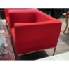 Fauteuil tissu rouge design Parri Marco