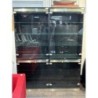 Vaisselier style année 80 brun 2 portes verre