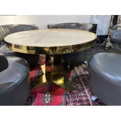 Table rond vintage laiton...