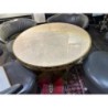 Table rond vintage laiton marbre grand modèle
